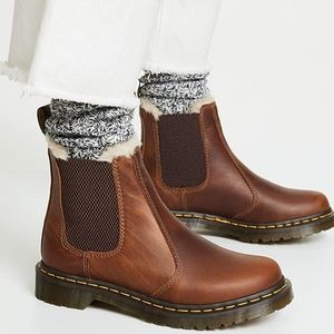 VINTAGE Us 6/ New Womens Dr. Martens 2976 Leonore Chelsea Boot - Butterscotch